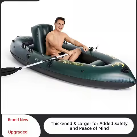 Inflatable Boat, 2-Person Kayak, Fishing Raft, Thick Banana Boat, Foldable Outdoor Watercraft, Porta