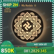 [Wooden lamp] Wood grain three-light lamp decorates the altar