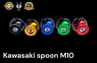 lสปูน ขนาด M10 ยกรถ ล้อหลัง ติดสวิงอาร์ม KAWASAKI  สีเขียว 0 สีทอง  1 สีเเดง 2 สีดำ 3  สีน้ำเงิน 4