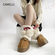 CAMELLI Plush Fluffy Boots Cover - Warm Fur-Lined Socks for Women