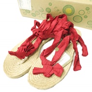 MUVEIL Cervera Espadrille RIBON Sandals MA11 ESH002 EUR Size: 37 (23.5cm) RED Regular Price: 26,250