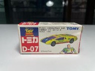 正版★五寶村★Tomica 迪士尼 D-07 玩具總動員 巴斯光年 跑車 （2005年製造）