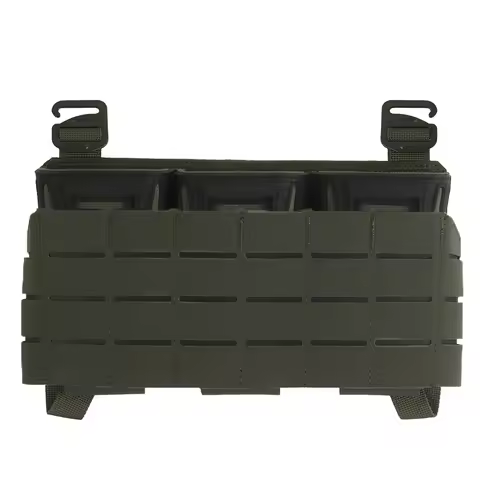 2nd Layer MOLLE Adapter for Camo Style Multi-Caliber Triple Mag Pouch Airsoft Vest Plate Carrier Tac