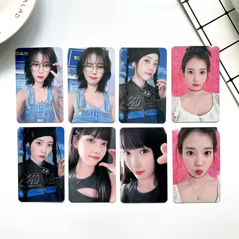 8pcs Kpop IU UAEA Special Card Star Peripheral Photocards Fans Collection Double-sided Commemorative