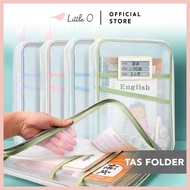 LITTLE O Document Bag Transparent File Holder Bag File Holder Cute Document Folder Cute Folder Paper