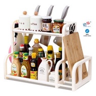 Kitchen Utensil Spice Rack, Includes Knife and Chopping Board Holder, Convenient, Beautiful Design