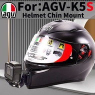 For AGV K5 K5s Customized CNC Aluminium Helmet Chin Mount for GoPro Max hero Insta360one DJI Motorcy