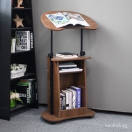 Lectern Storage Speech Table Simple Reception Welcome Mobile Standing Desk Vertical Guide Desk Host 