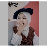 Free Kids Beret Hat with Name Korean Style Hijab Hat/