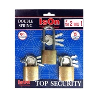 กุญแจสปริงคล้องคอสั้นเหล็ก ISON รุ่น 1*3/25mm. ขนาด 25 