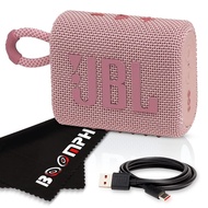 JBL Go 3 Portable Bluetooth Wireless Speaker, IP67 Waterproof and Dustproof Built-in Battery - Pink 