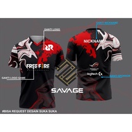 jersey baju gaming ff free fire custom desain suka suka murah COD