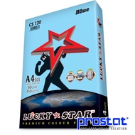 A4 80GM LUCKY STAR COLOUR PAPER -BLUE  -450'SHEET