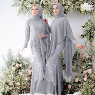 KEN499 Wanita Pesta Couple Muslimah Gamis Gaun - Mewah Murah ANJS Baju
