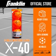 Franklin X-40 Pickleballs Lava 3-Balls Tube
