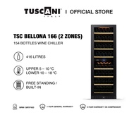 TUSCANI BELLONA 166 (2 ZONES) 416L / 154 BOTTLES WINE CHILLER / PENYEJUK WAIN / PETI SEJUK / 恒温冰箱酒柜