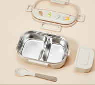 Inaso Lunch Box Kotak Makan Stainless Steel 304 Kedap Udara Dengan Dua Lapisan Untuk Menyimpan Makan