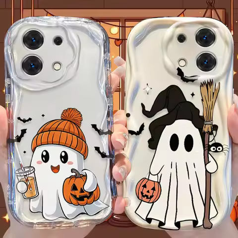Pumpkin Ghost Case for Xiaomi Redmi Note 14 13 12 11 10 Pro Plus 5G 9 14C 13C 4G 12C 10C 10S A2 A1 S