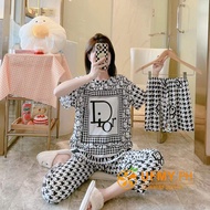 ☼New cotton 3in1 sleepwear set for women/ Round Neck pajama / Korean nightwear/women loungewear#20