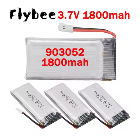 5IN1 Charger 903052 3.7V 1800mAh Lithium Polymer Batteries for KY601S SYMA X5SW X5 M18 H5P RC Drone 