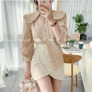 Hermione Collar Blouse Import 8618 3M