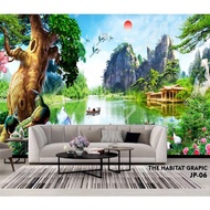3d VIEW WALLPAPER - 3d FOREST WALL WALLPAPER - 3d LIVING ROOM WALLPAPER