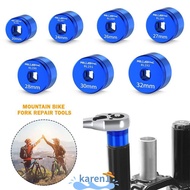 KAREN Mountain Bike Fork Repair Tools, Blue Hex Socket Design MTB Suspension Fork Tools, 20mm-32mm C