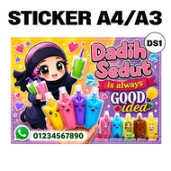 STICKER B0X A4 / A3 DADIH SEDUT