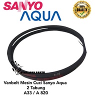 Vanbelt Mesin cuci Sanyo Aqua 2 Tabung A33 / A 820E / V BBELT A33/A820