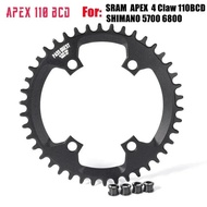 Pass Quest 110BCD 4 Claw Chainring for Sram Apex ,Shimano 5700 6800 Crankset Crown Sprocket 36/38/40