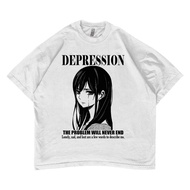 90s Depression Oversized Anime T-shirt