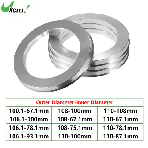 UXCELL UXCELL 4pcs OD 100.1mm 106.1mm 108mm 110mm to ID 67.1mm 93.1mm 100mm Car Hub Centric Rings Wh