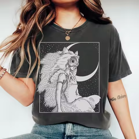 Vintage Princess Mononoke Shirt, Sweatshirt, Hoodie, Studio Ghibli Characters, Kids Youth Toddler Te