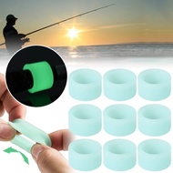 1PC Luminous Silicone Rod Stop Ring Handle Protective Case High-end Rod Stop Soft Anti-skid Night Li