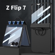 New For Samsung Z Flip7 Phone Case Flip7 Full Coverage Protective Case Flip7 Magnetic Hinge D Ring C