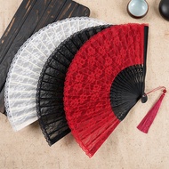 Lace Fabric Fan Chinese foldable hand fan / Summer Manual fan / Traditional Chinese hand fan