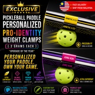 KINETIC & CO Custom UV Printed Pickleball Paddle Weight Clamp | Personalized Name Edge Guard | Ultra