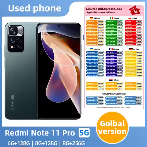Redmi Note11pro 5G 6.67inch 120Hz CPU MediaTek Dimensity 920 108MP camera 5160mAh Android used phone