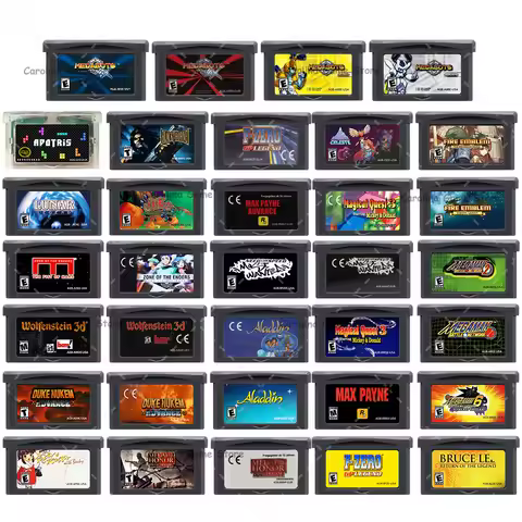GBA Game Cartridge 32 Bit Video Game Console Card Metabee Rokusho F-Zero Wolfenstein 3D Celeste Duke
