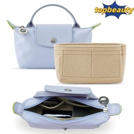 TOPBEAUTY Linner Bag, Storage Bags Multi-Pocket Insert Bag, Durable Travel Portable Felt Bag Organizer Longchamp Mini Bag