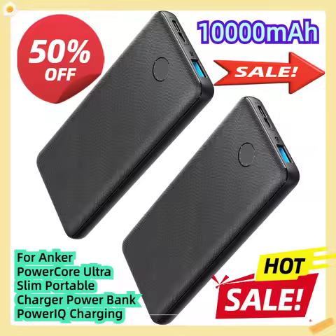 For Anker PowerCore Ultra Slim Portable Charger 10000mAh Power Bank PowerIQ Charging