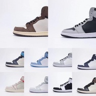 Toe Layer AJ1 High-Top Black Mocha Dark Brown Barb Panda Men Women Couple Shoes Sports Basketball Sh