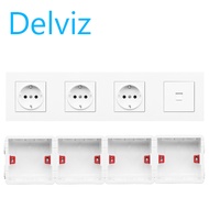 DELVIZ (EU) Cat6+EU++EU+EU wall power socket special socket for computer office equipped with socket
