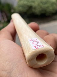 pipa gg asli lokal segilapan lengkung panjang 12cm bahan merah bening