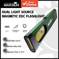 WARSUN T7 PRO Mini EDC Flashlight USB-C Rechargeable Magnetic Portable LED Torch Compact Keychain Li