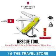 VICTORINOX Rescue Tool Large Pocket Knife with Shatterproof Glass Saw (0.8623.MWN) มีดพับสวิสฯ