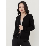HECTIC Carla Women's Cardigan Double Zipper Bomber Cardy Knit Basic Knitwear Zipper