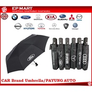 (Stok Sedia) Payung Jenama Kereta, Payung Hujan Payung Mata Hari Car Brand Umbrella Payung hujan Win