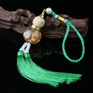 NEW SALE Car Glass Bottle Gourd Pendant Gold Foil Bottom Double Spike Gourd Pendant Car Interior Acc