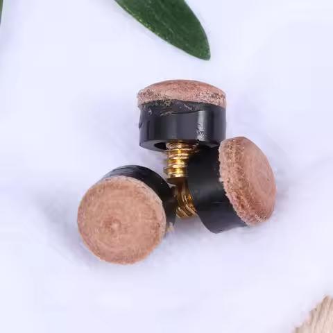 40Pcs American Style Billiard Cue Ferrules Screw-on Tips Pool Cue Stick Hard Tips Replacement Streng